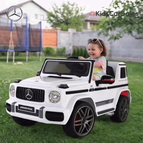 Licensed Mercedes-Benz AMG G63 12V Kids Electric Ride On Car w/ Remote - White