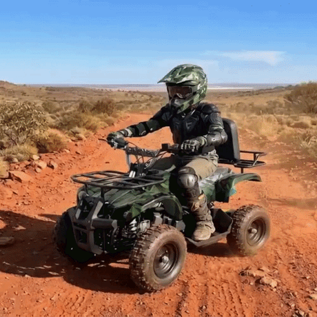 MJM 49cc Petrol Powered 2-Stroke Farm Kids ATV Quad Bike - Green