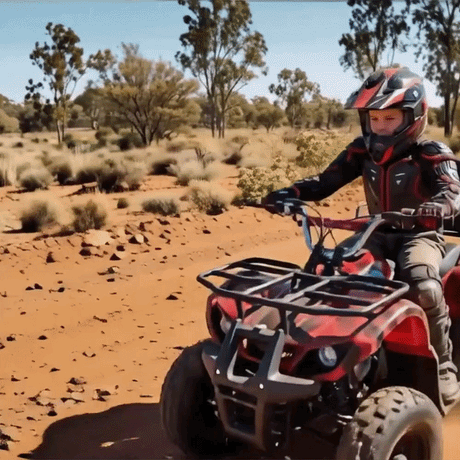 MJM 49cc Petrol Powered 2-Stroke Farm Kids ATV Quad Bike - Red