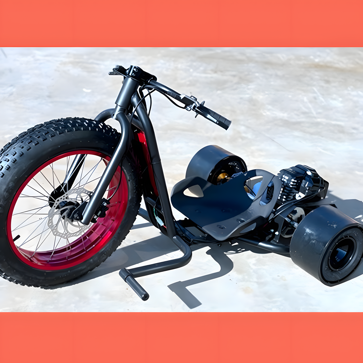 MJM 49cc Motorised Huffy Slider Fat Boy Drift Trike for Teens Black Kids Car Sales