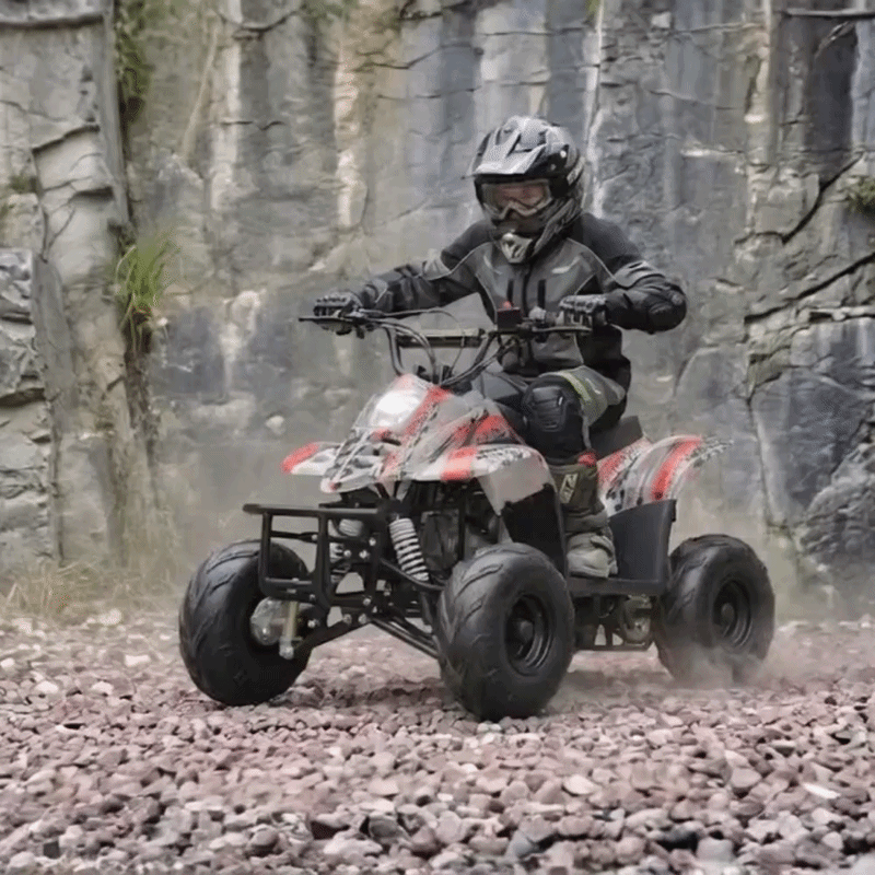 Motoworks 110cc Petrol-Powered Sports F1 Kids Quad Bike - Red