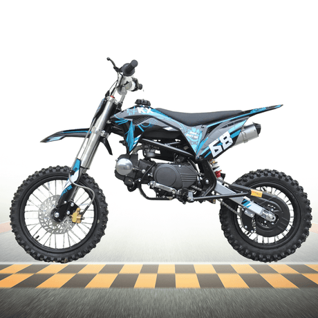 Motoworks Motoworks 125cc Petrol Powered 4-Stroke 4-Speed Manual Kids Dirt Bike X - Blue MOT-125DBX-BLU