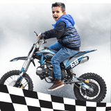 Motoworks Motoworks 125cc Petrol Powered 4-Stroke 4-Speed Manual Kids Dirt Bike X - Blue MOT-125DBX-BLU