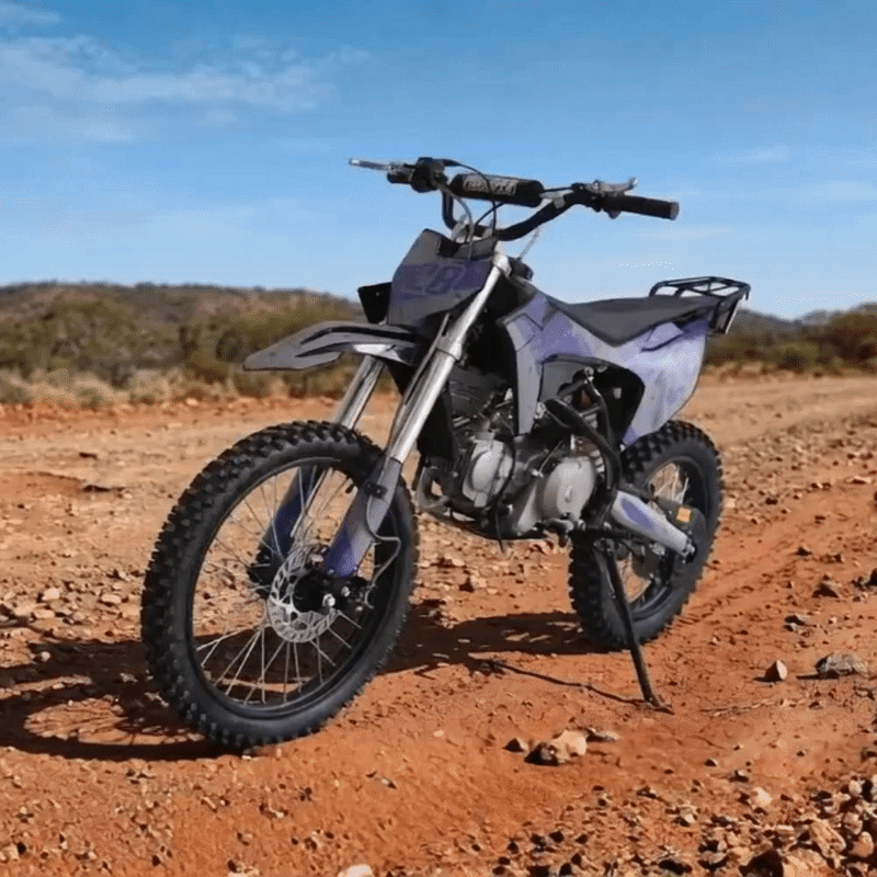 Motoworks 150cc Bigfoot Pro Petrol Powered 4-Stroke Kids Dirt Bike – Blue