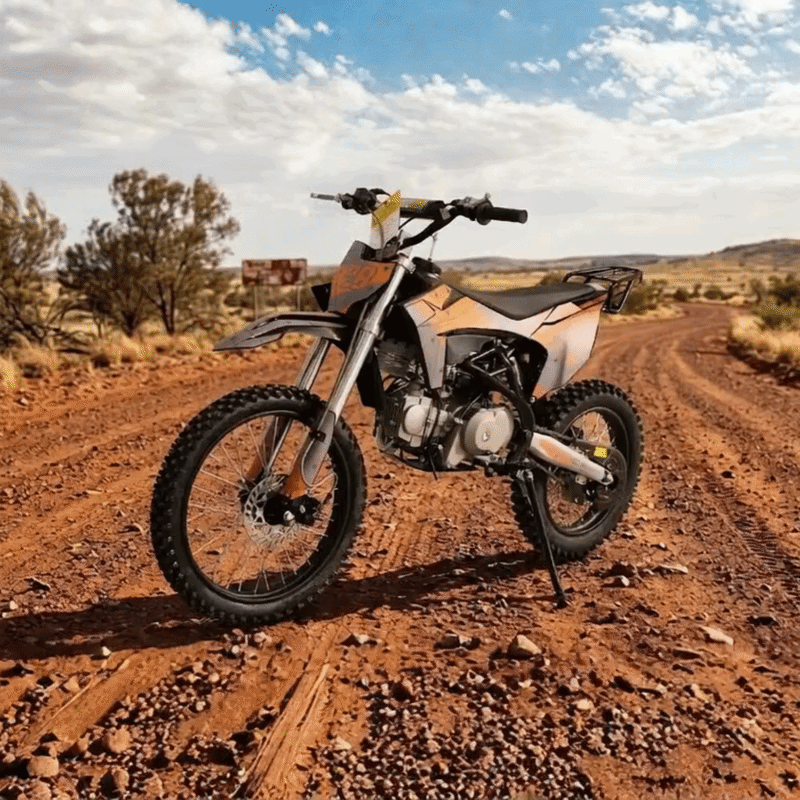Motoworks 150cc Bigfoot Pro Petrol Powered 4-Stroke Kids Dirt Bike – Orange
