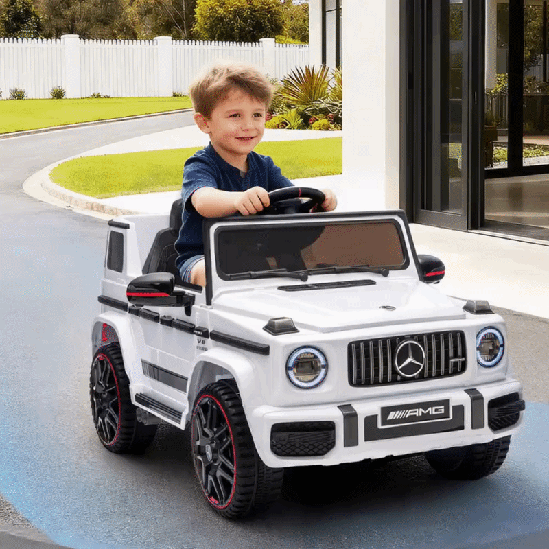 New Aim Mercedes Benz G63 12v Kids Ride On Car with Remote - White