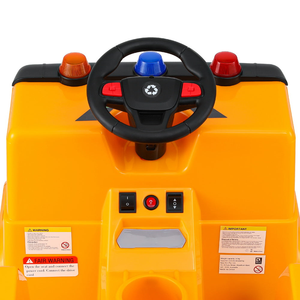 Steering Wheel Close-Up: A detailed image focusing on the toy’s steering wheel, possibly featuring buttons, sound effects, or other interactive elements.