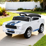 Kids Electric Ride On Car Licensed GT350 Outdoor Toys Cars Music Remote White