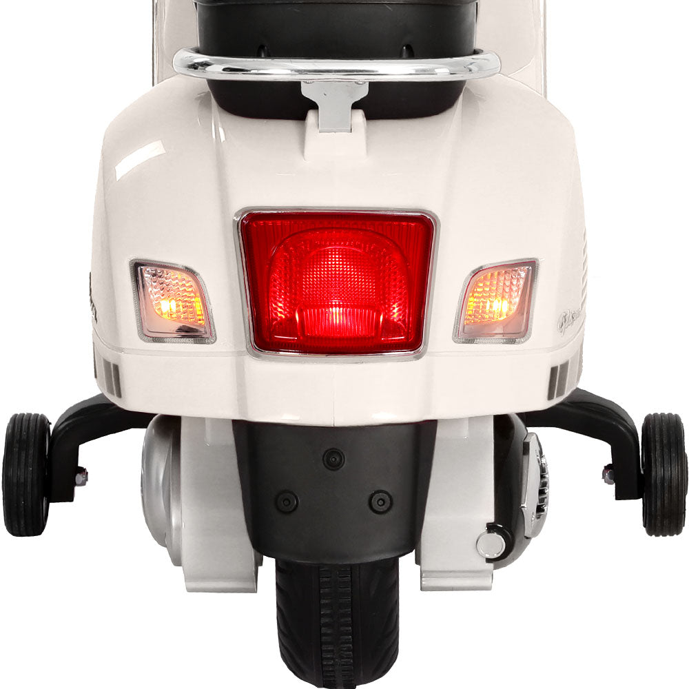 Vespa Licensed GTS Kids Electric Ride-On Motorcycle - White