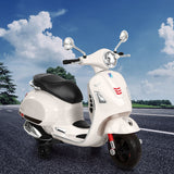 Vespa Licensed GTS Kids Electric Ride-On Motorcycle - White