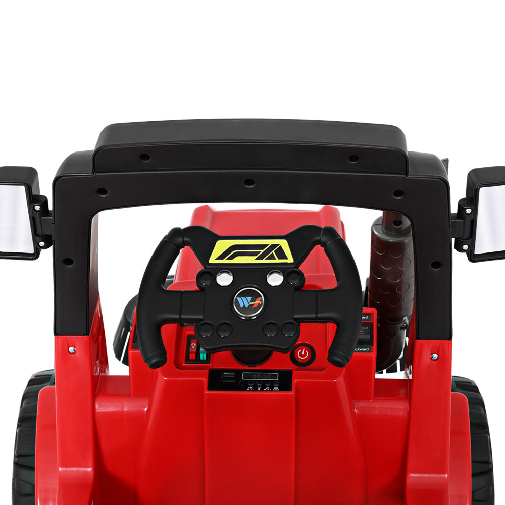 Rigo Kids 12v Street Sweeper Kids Electric Ride On Car with Remote - Red