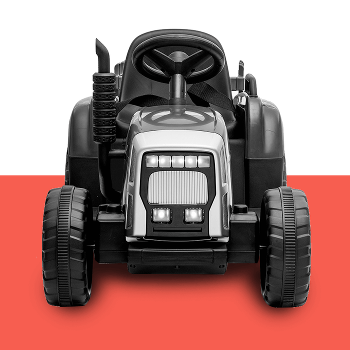 Rovo Kids 12v Electric Ride On Tractor with Remote - Black