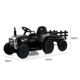 Rovo Kids 12v Electric Ride On Tractor with Remote - Black