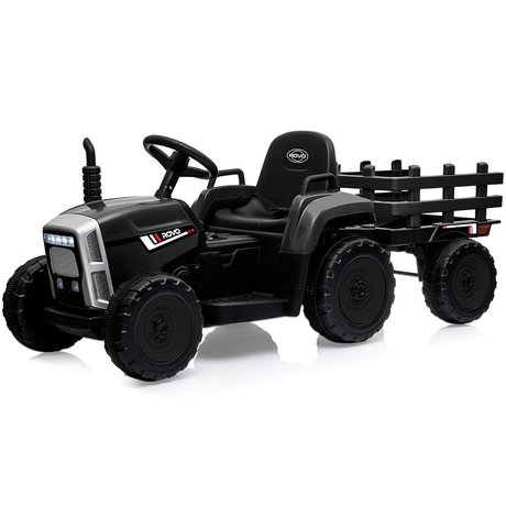 Rovo Kids 12v Electric Ride On Tractor with Remote - Black