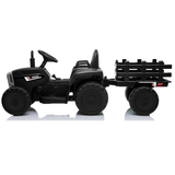 Rovo Kids 12v Electric Ride On Tractor with Remote - Black