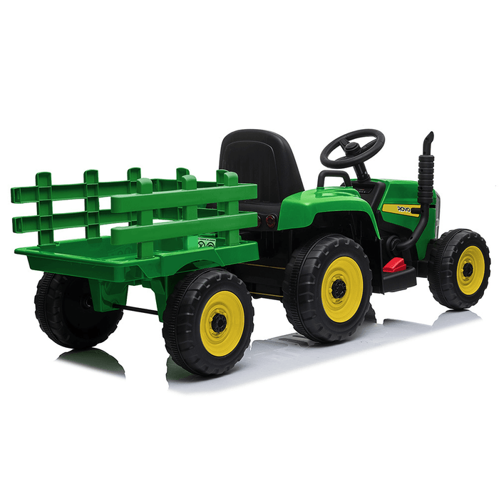 Rovo Kids 12v Electric Ride On Tractor with Remote - Green