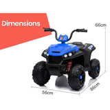 ROVO KIDS Electric Ride On ATV Quad Bike Battery Powered, Black and Blue