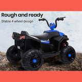 ROVO KIDS Electric Ride On ATV Quad Bike Battery Powered, Black and Blue