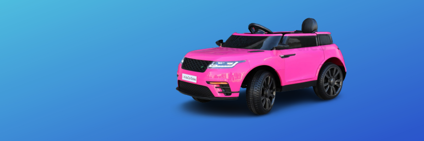 image of the pink range rover velar style kids ride on car