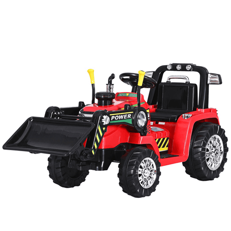 Rigo Kids Electric Ride On Car Bulldozer Digger Loader Remote 6V Red