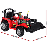 Rigo Kids Electric Ride On Car Bulldozer Digger Loader Remote 6V Red