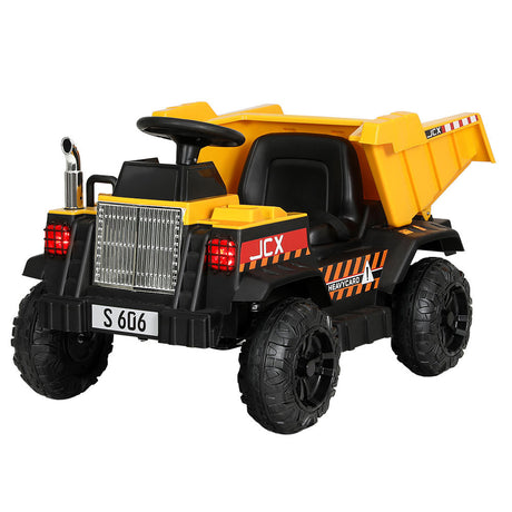 Rigo Kids Electric Ride On Car Dumptruck Loader Toy Cars 12V Yellow