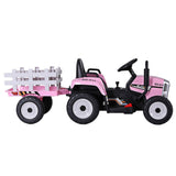 Rigo Kids Electric Ride On Car Tractor Toy Cars 12V Pink