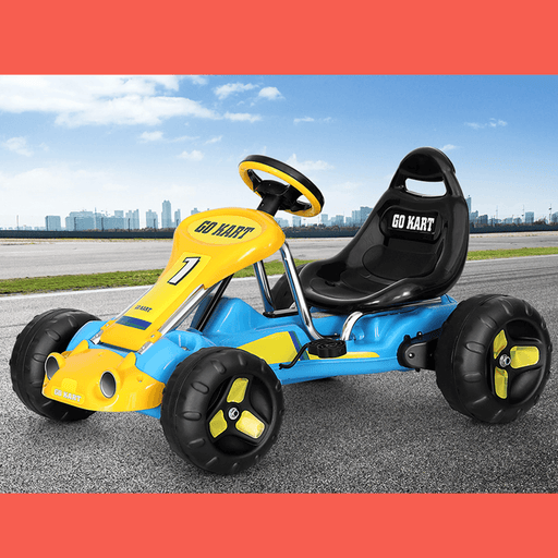 Rigo Kids Pedal Go Kart Ride On Toys Racing Car Plastic Tyre Blue