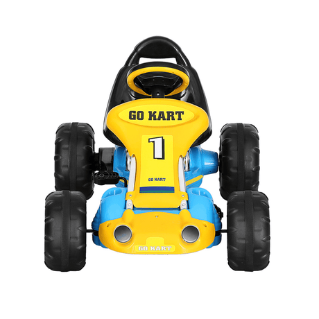 Rigo Kids Pedal Go Kart Ride On Toys Racing Car Plastic Tyre Blue