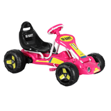 Rigo Kids Pedal Go Kart Ride On Toys Racing Car Plastic Tyre Pink