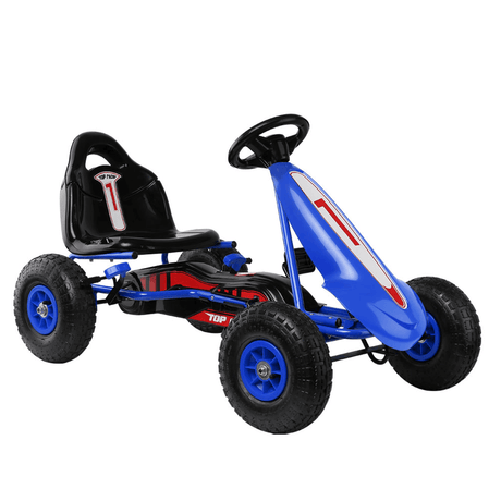 Rigo Kids Pedal Powered Go Kart Ride On Car For Kids - Blue