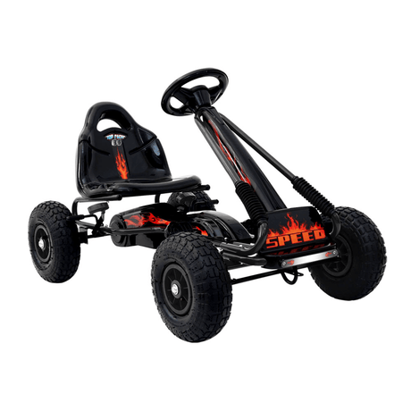 Rigo Kids Pedal Powered Go Kart Ride On Car for Kids - Black