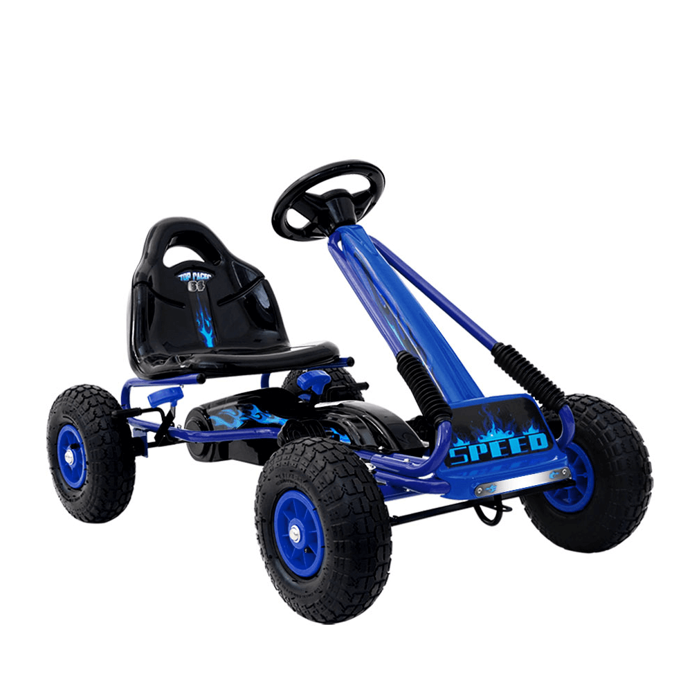 Rigo Kids Pedal Powered Go Kart Ride On Car for Kids - Blue