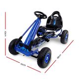 Rigo Kids Pedal Powered Go Kart Ride On Car for Kids - Blue