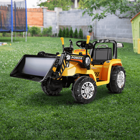 Rigo Kids Ride On Bulldozer Digger Electric Car - Yellow