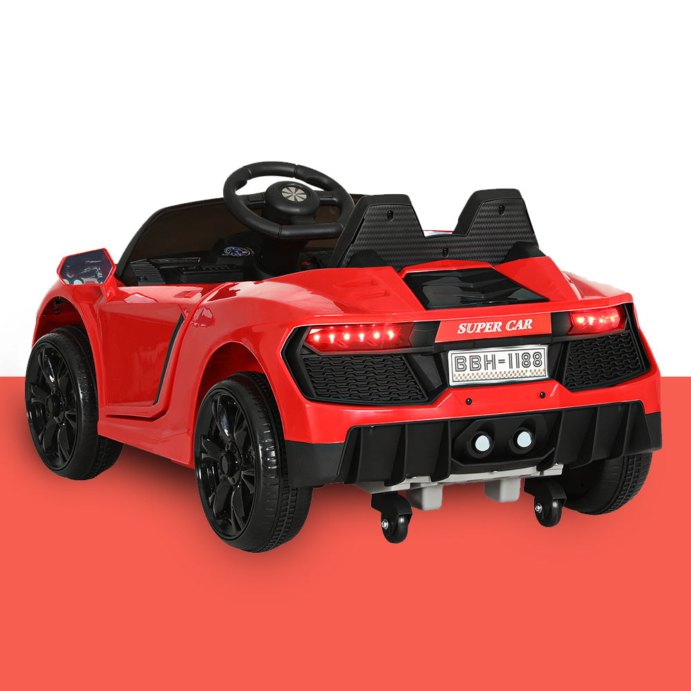 Rigo Kids Ride On Car Outdoor Electric Toys Battery Remote Control MP3 12V Red