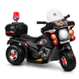 Rigo Kids Electric Ride On Police Motorcycle Motorbike 6V Battery Black