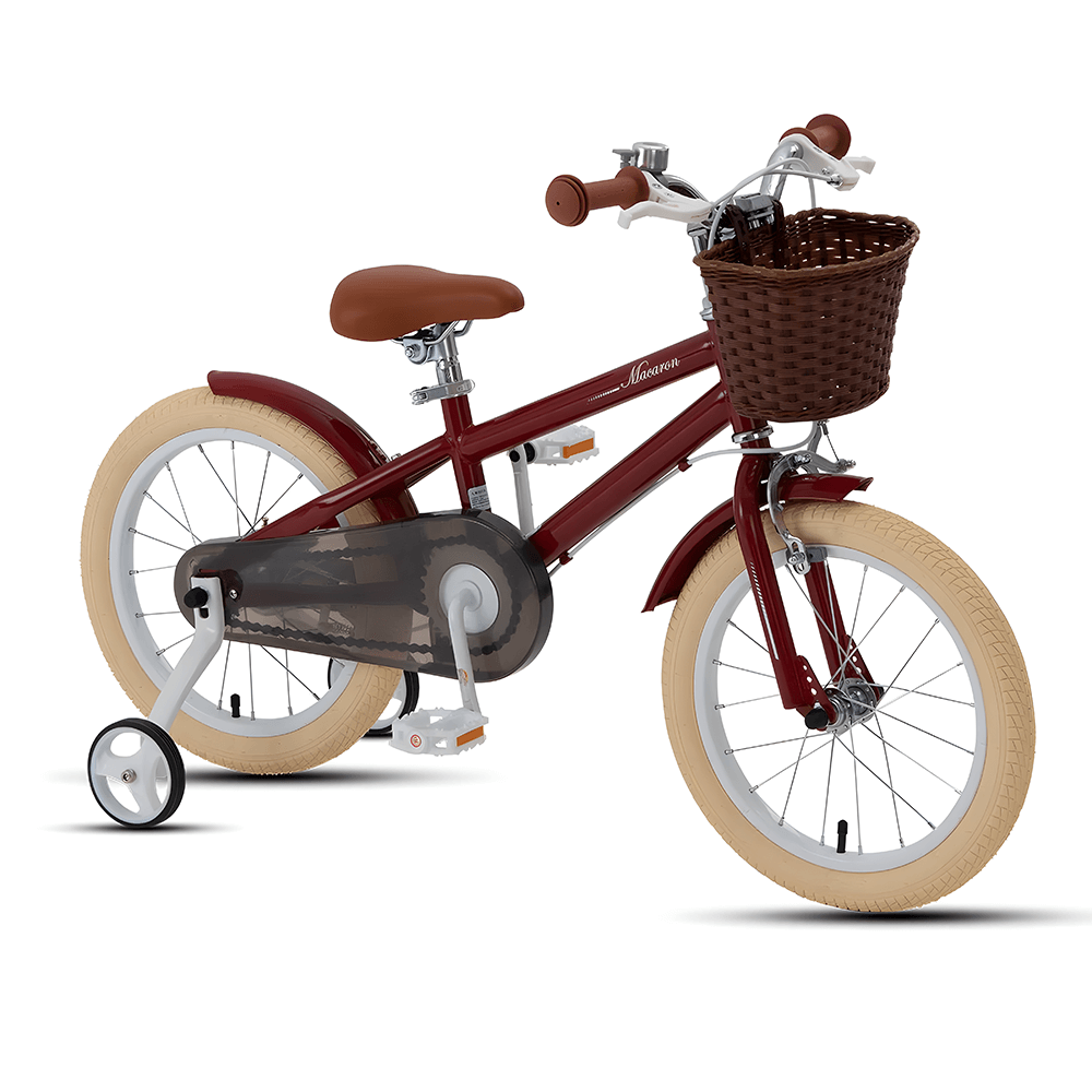 RoyalBaby 18-inch Vintage Style Kids Bike - Macaron Red