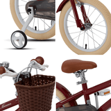 RoyalBaby 18-inch Vintage Style Kids Bike - Macaron Red