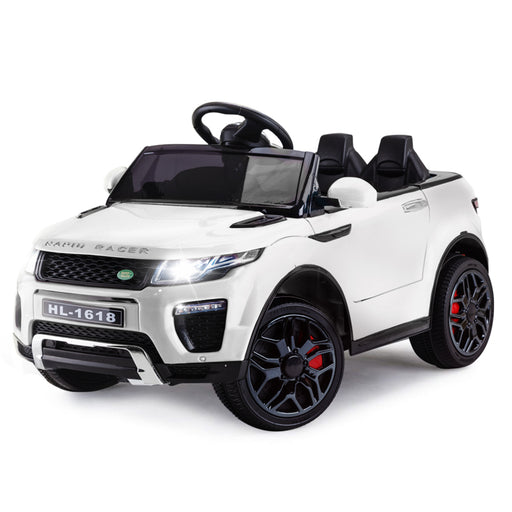 Rovo Kids 12v Electric Ride On Car with Remote - White