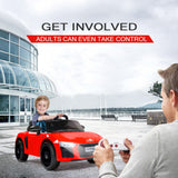 Licensed Audi R8 Spyder 12v Kids Electric Ride On Car with Remote - Red