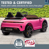 Kahuna Porsche Taycan Turbo S Kids Electric Ride On Car w/Remote Control 90W Four Wheel Suspension 2 Seater w/Seat Belt