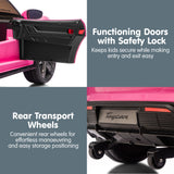 Kahuna Porsche Taycan Turbo S Kids Electric Ride On Car w/Remote Control 90W Four Wheel Suspension 2 Seater w/Seat Belt