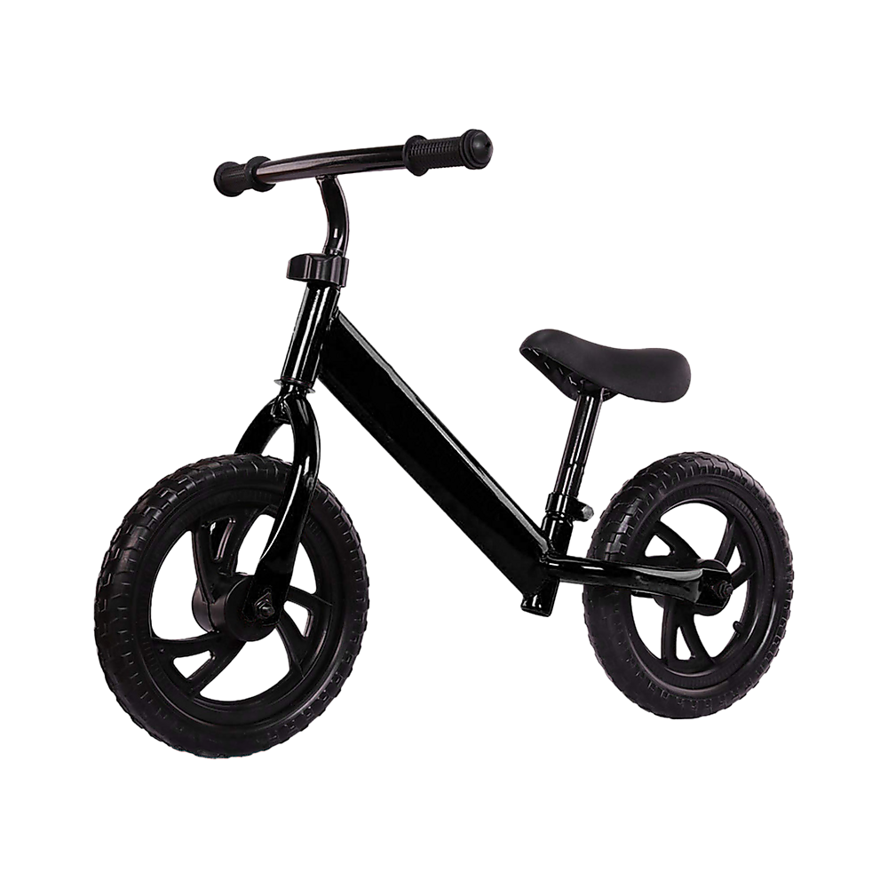 New Aim Lightweight Steel Kids Ride On Balance Bike - Black