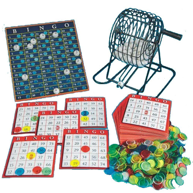 Yard Games Value Bingo Game Set  With Metal Cage and Colourful Playing Chips YG0665