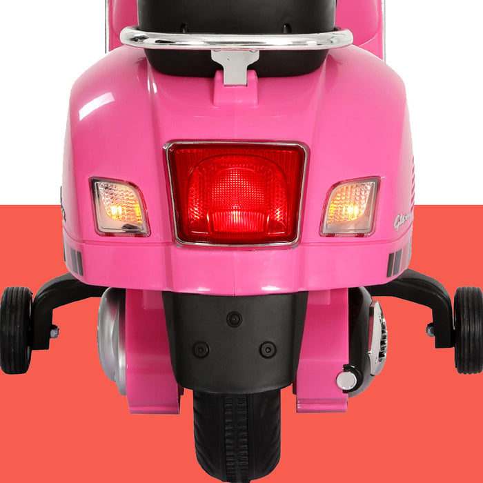 Vespa Licensed GTS Kids Electric Ride-On Motorcycle - Pink