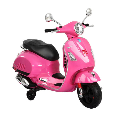 Vespa Licensed GTS Kids Electric Ride-On Motorcycle - Pink