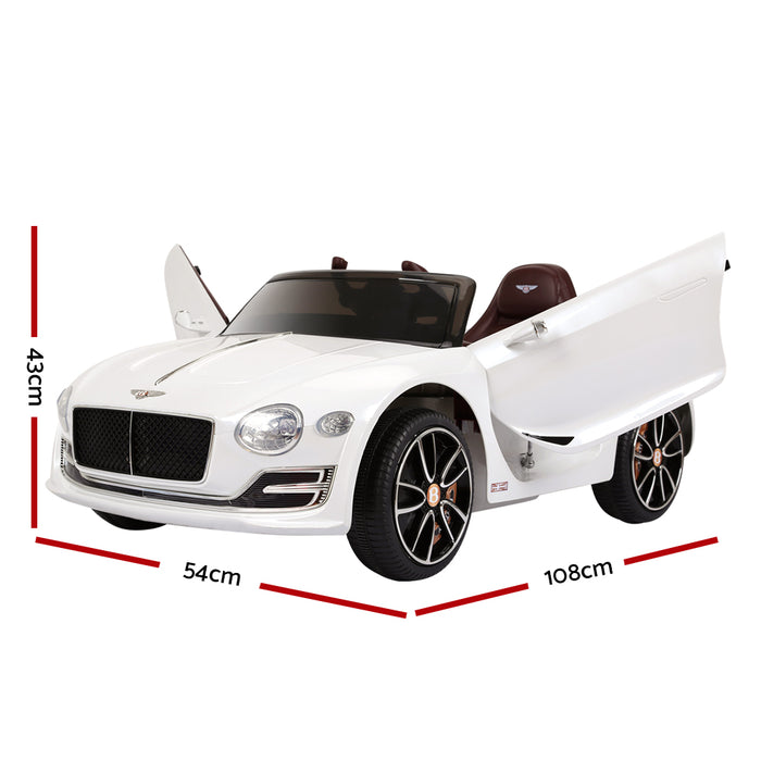Bentley Style EXP12 Licensed 12v Electric Kids Ride On Car - White