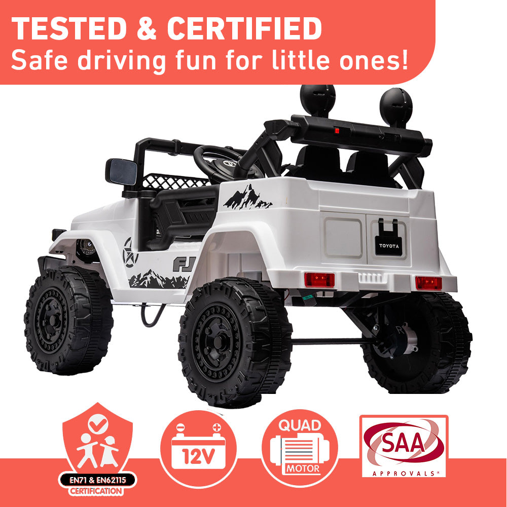 Kahuna Authorised Toyota FJ Cruiser Kids Electric Ride On Car - White