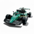 Formula racing car with Aramco branding on a white background
